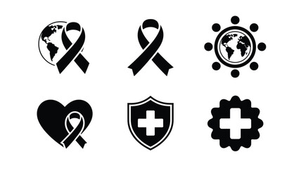 Global health awareness symbols Vector