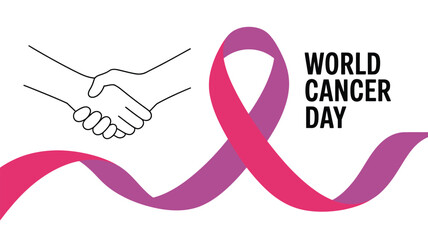 Celebrating world cancer day with unity and hope Vector
