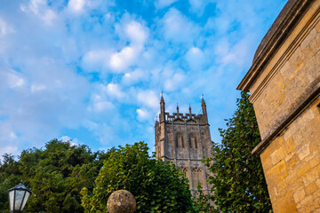 Beautiful traditional stone houses in rural villages in the Cotswolds, England