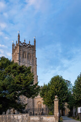 Beautiful traditional stone houses in rural villages in the Cotswolds, England