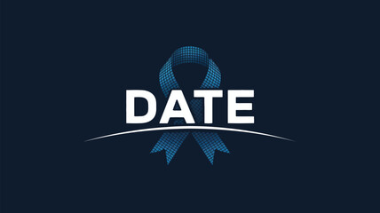 Awareness ribbon for date Vector