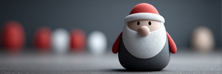 Santa figurine as Christmas holiday decor, symbolizing festive spirit and winter celebrations, ideal for seasonal marketing or greeting visuals