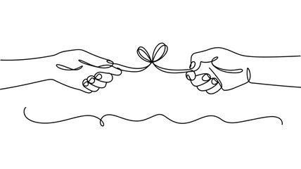 Hands exchanging a butterfly Vector