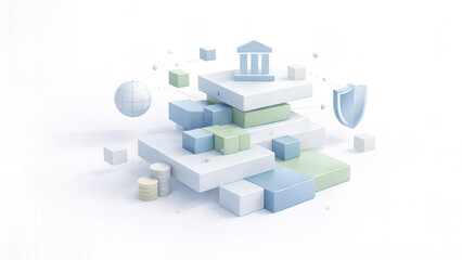 enterprise analytics platform concept with abstract data structures