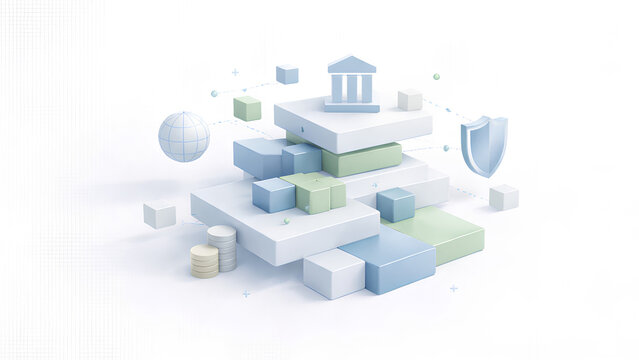 enterprise analytics platform concept with abstract data structures - Powered by Adobe