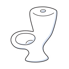 Toilet bowl illustration isolated cartoon vector