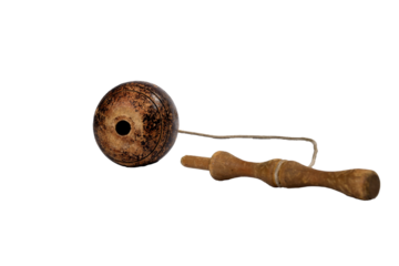 bilboquet antique children's toy made of handmade wood children's biloquet