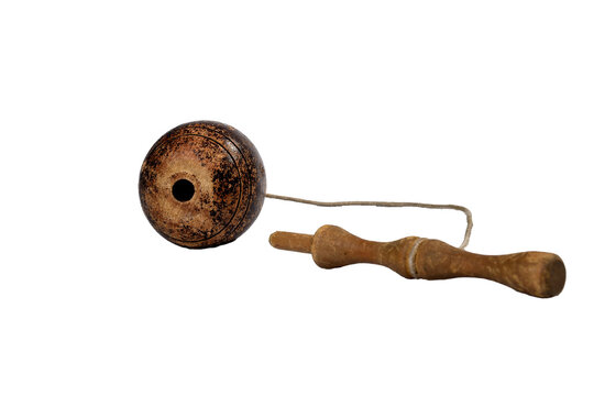 bilboquet antique children's toy made of handmade wood children's biloquet