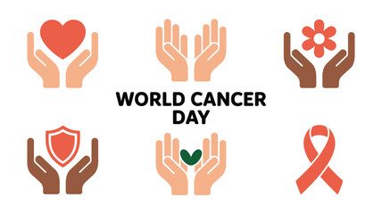 Obraz premium Celebrating world cancer day Vector