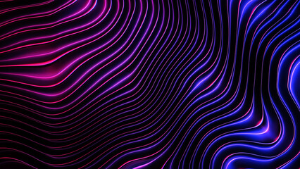 Abstract purple background with white lines and swirling patterns