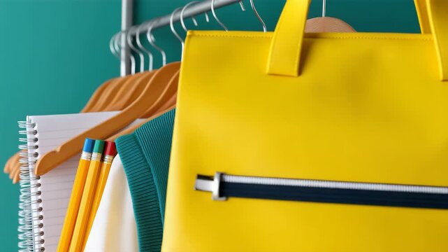 Vibrant backtoschool essentials: fashion meets function in colorful arrangement