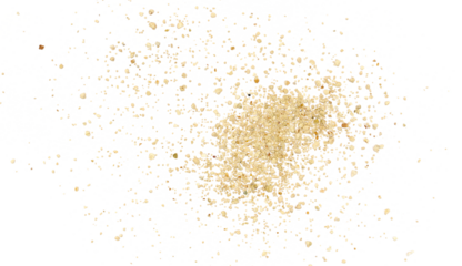 Cat litter filler isolated on white background, top view
