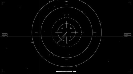 Hud elements animation for web designers and sci-fi video creators with circles and markers