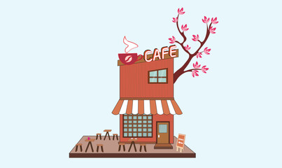 Cafe shop vector 