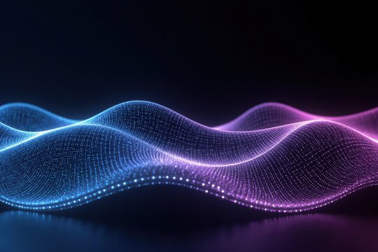3d illustration of a wave of light