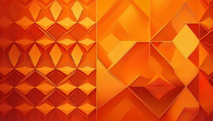 abstract orange background with geometric pattern