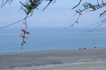 Pescatori sulla spiaggia