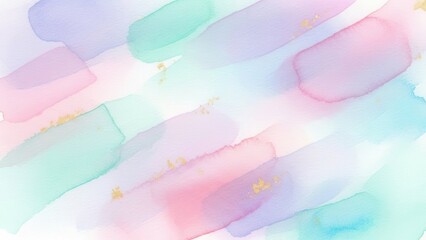 An ethereal abstract background with soft pastel brush strokes and a watercolor bleed effect.