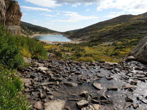 View of Lake Isabelle From Mountain Trail in Indian Peaks Wilderness, Colorado