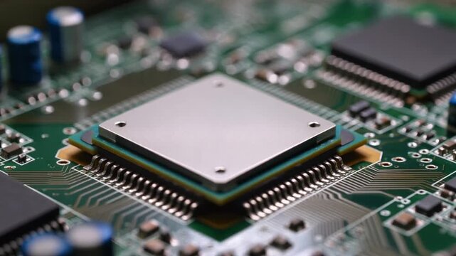 Applying thermal paste to a CPU on a motherboard.