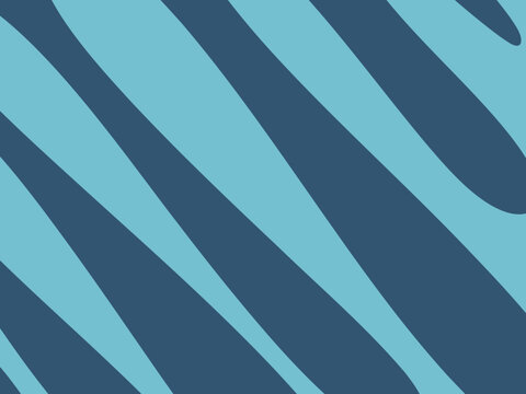 Vibrant Flowing Abstract Banner Background in Blue Tones. Abstract Shapes Retro Style with Wavy Fluid Dynamic Shapes in Horizontal