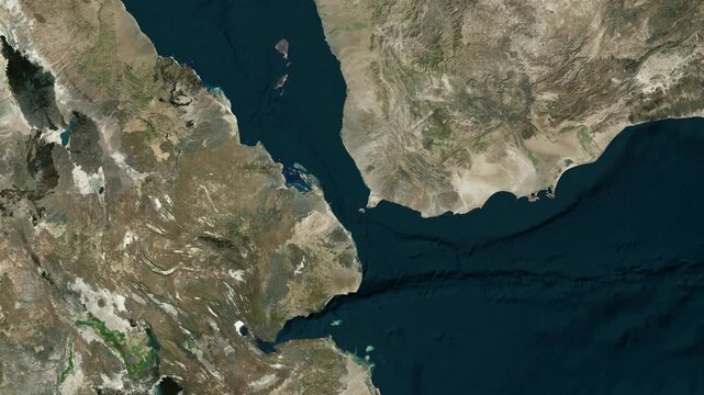 Bab el Mandeb Strait Map Animation