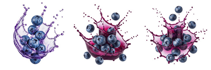 Blueberry fruit Vaccinium corymbosum Vaccinium angustifolium, blueberry with juice splash, highbush blueberry lowbush blueberry, blueberry berry bilberry blåbær arandano oil paint © Tippu
