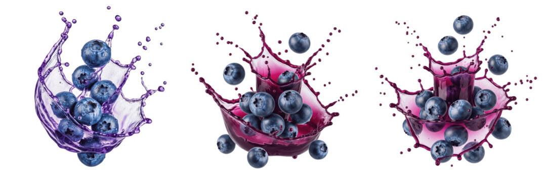 Blueberry fruit Vaccinium corymbosum Vaccinium angustifolium, blueberry with juice splash, highbush blueberry lowbush blueberry, blueberry berry bilberry bl&aring;b&aelig;r arandano oil paint