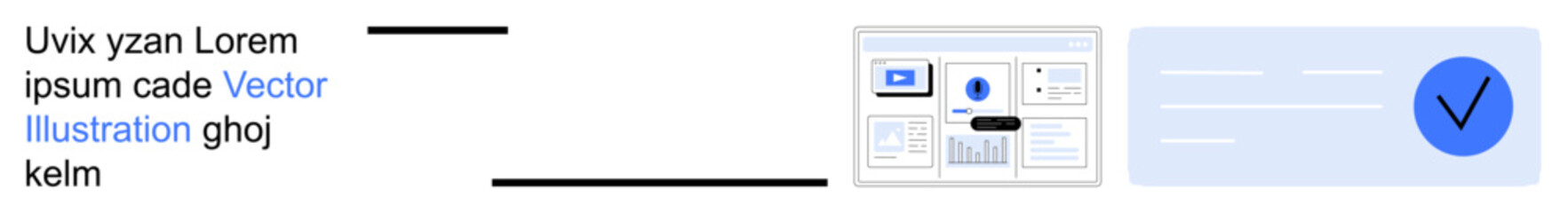 Obraz premium Digital identity, document validation, approval workflows, cybersecurity, online platforms, and secure transactions. Interface with data layout and a checkmark icon. Digital identity and document