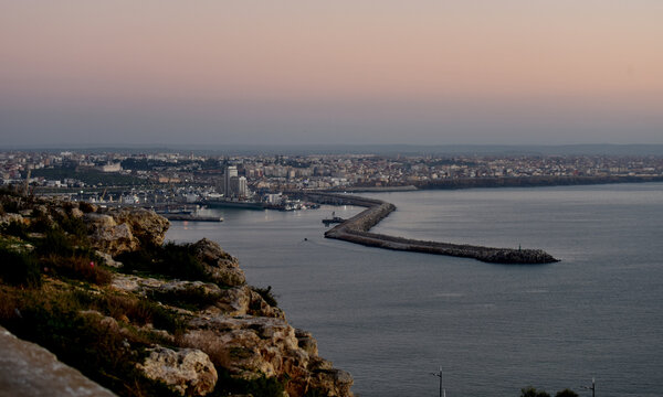SAFI MOROCCO VIEW PANORAMIC SUNSET PORT IN OCEAN SIDE 