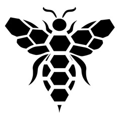 Obraz premium Bee design with hexagon patterns shows nature's structure and form