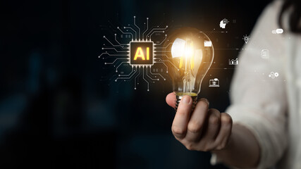 An enterprise AI toolkit for automating business processes. The central processor powers various functions, including data management, chatbot services, and workflow automation. Fermion