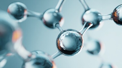 Detailed illustration of a molecular structure with glossy spherical atoms