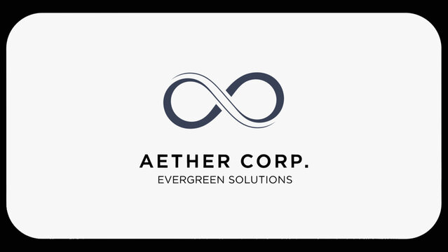 Aether Corp Logo Design on White Background.