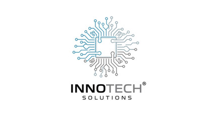 Fototapeta premium Innotech Solutions Logo Circuit Board Design.