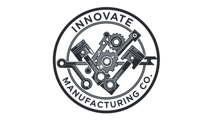 Innovate Manufacturing Co Logo with Gears.