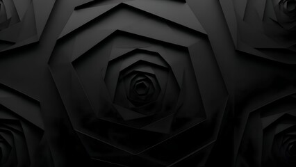 Dark Hexagonal Pattern with Concentric Circles.