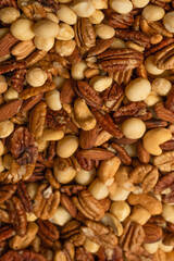 Mix of nuts as a background.