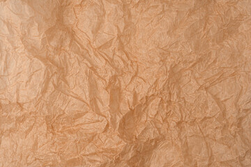 Crumpled paper as background. Top view.