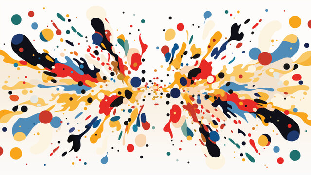 Vibrant colorful paint splashes exploding in dynamic motion