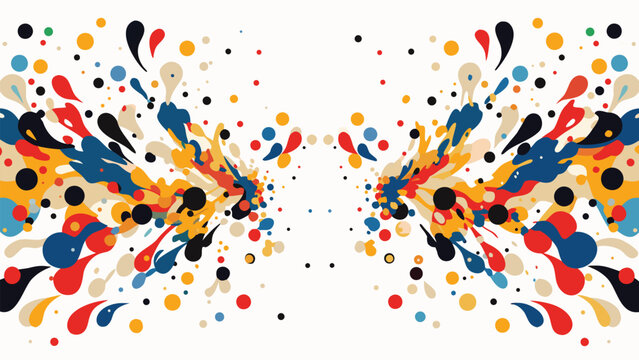 Vibrant colorful paint splashes exploding in dynamic motion