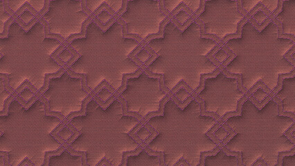 Indigo Royal Blue Fabric with Embossed Geometric Star Pattern Background