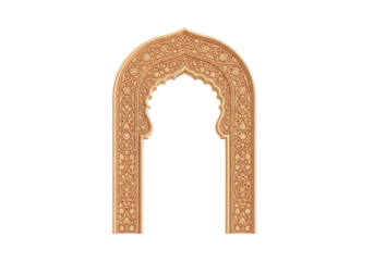 ornate islamic arch motif decorative archway arabesque pattern