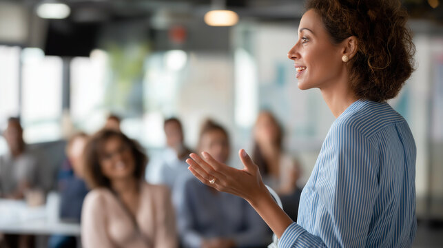 Empowering diversity inclusivity faceless entrepreneur business presentation corporate meeting leadership training workplace education professional development team
