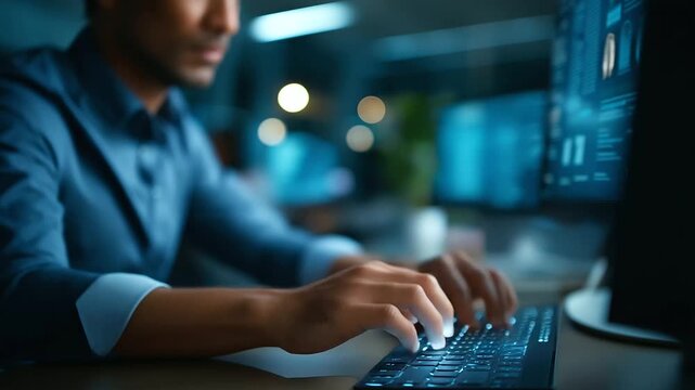 Professional verifying digital identity with KYC interface document authentication visualization online profile approval secure onboarding dashboard identity verification