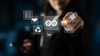 Circular economy supports sustainable development. Circular economy reduces waste, circular economy...