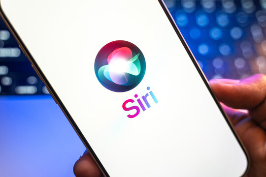 Siri logo is displayed on the screen of a smartphone, in Bangalore, India, on January 14, 2026