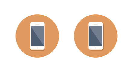 Smartphone icon in flat style. Mobile device interface symbol. Cellphone technology sign