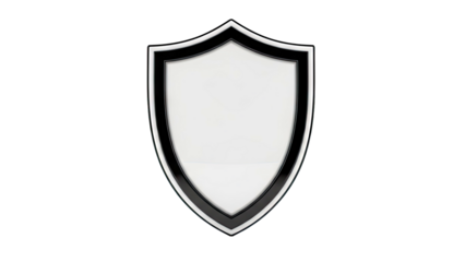 Blank Shield Emblem with Black Outline