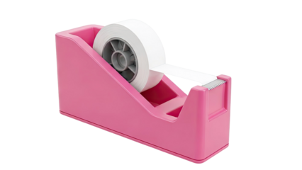 Pink Tape Dispenser with White Tape